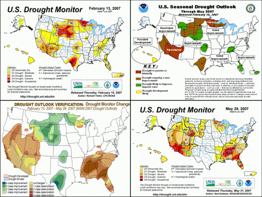 Seasonal Drought Outlook Verification graphics composite image