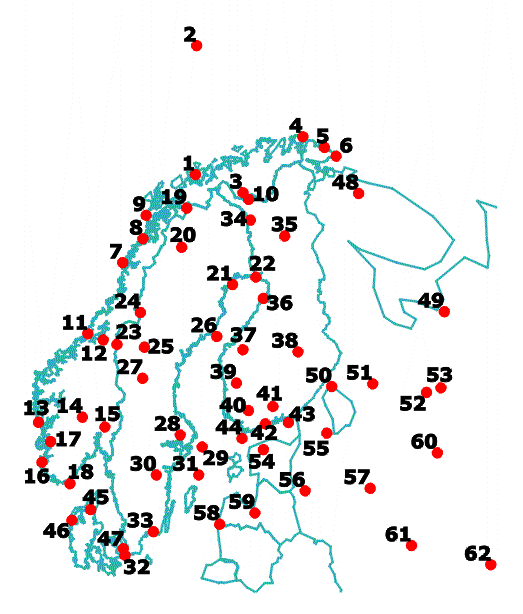 Map of Scandinavia and Northwest Russia