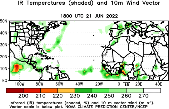 Atlantic Observed 1000 hPa IR Temperatures