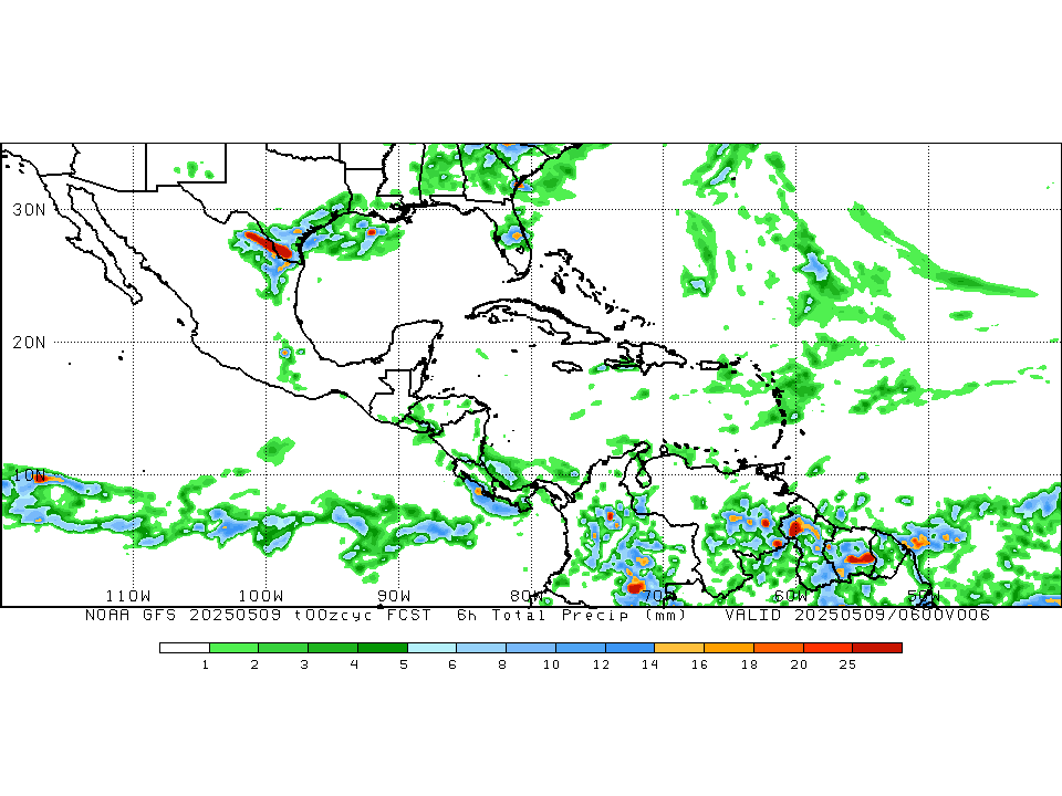 GFS Column Precipitable Water