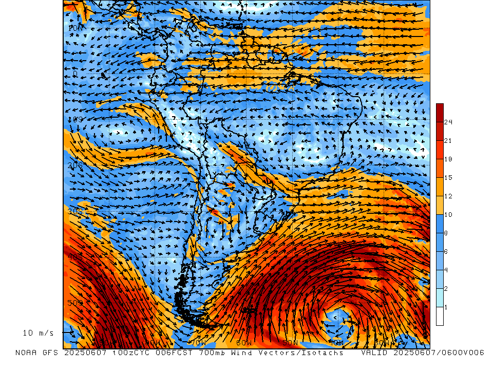 GFS 700mb Wind