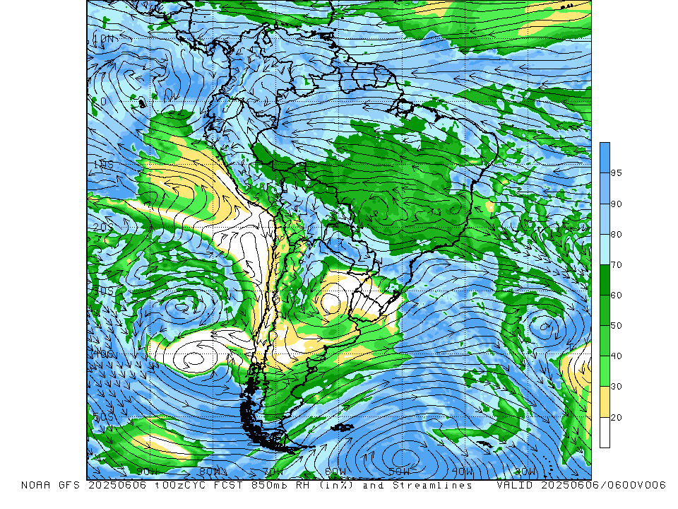 GFS 850mb Wind