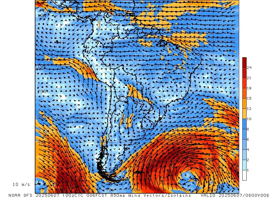 GFS 850mb Wind