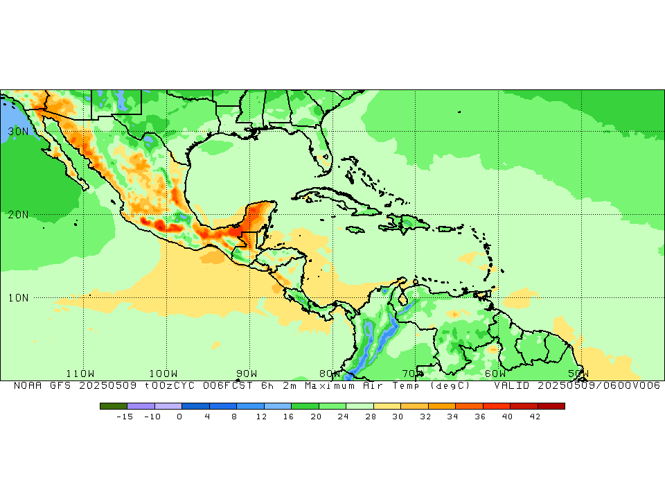 GFS 2m Maximum Temp