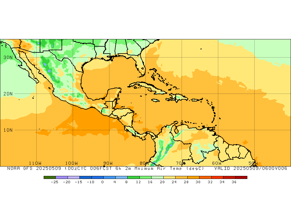 GFS 2m Minimum Temp