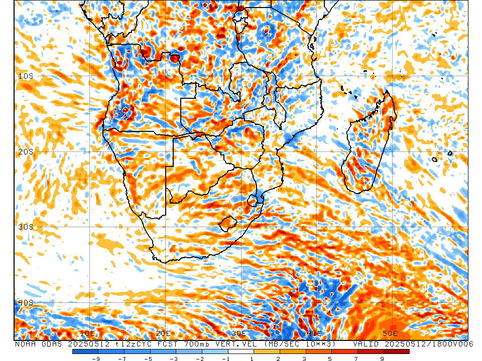 GDAS 700mb Vertical Velocity