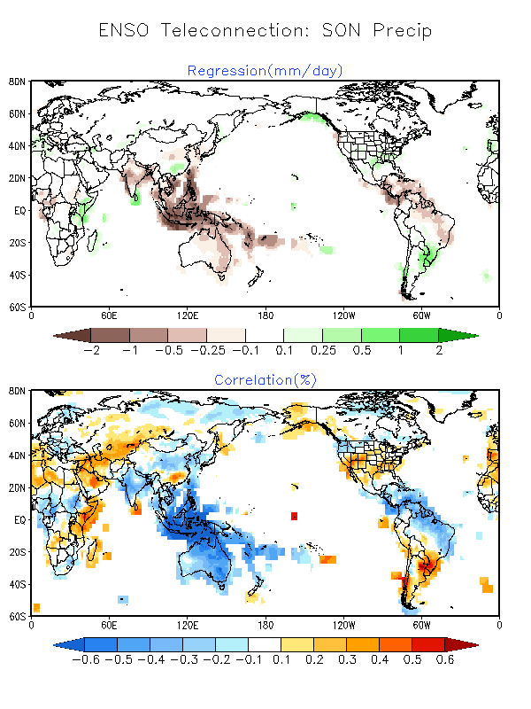Global ENSO Precipitation Linear Regression