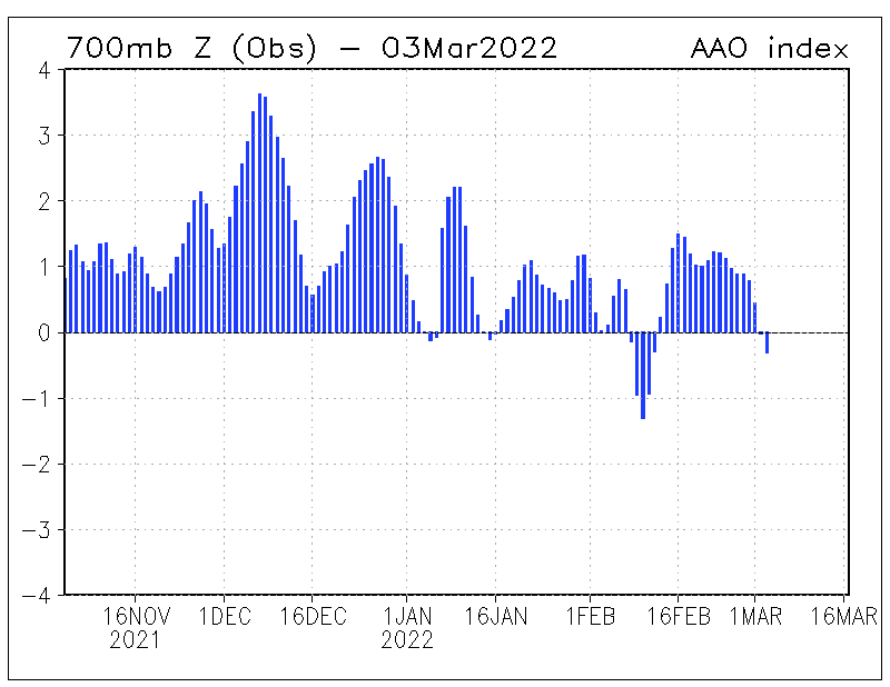 Observed Daily Antarctic Oscillation Index.