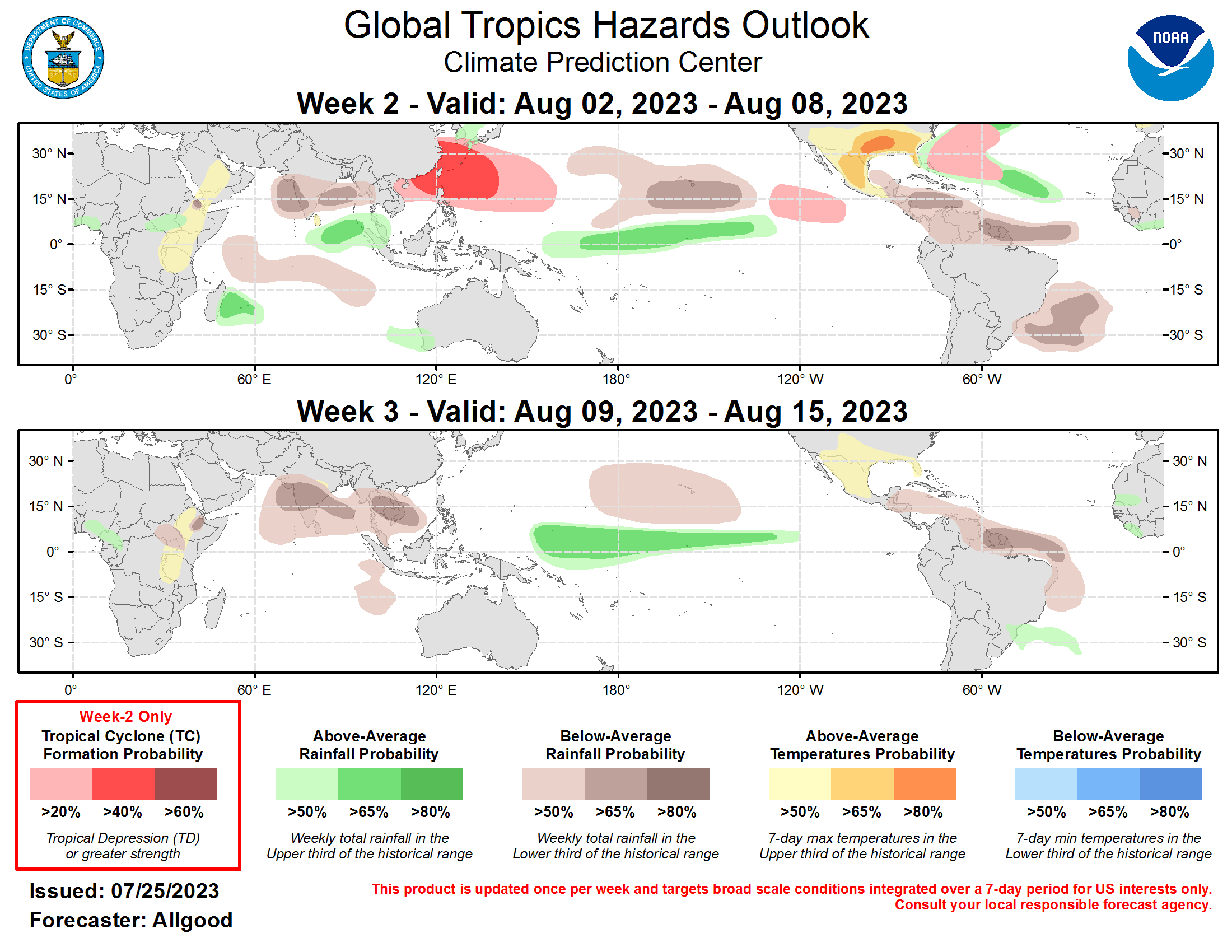 Latest Global Tropics Hazards Outlook