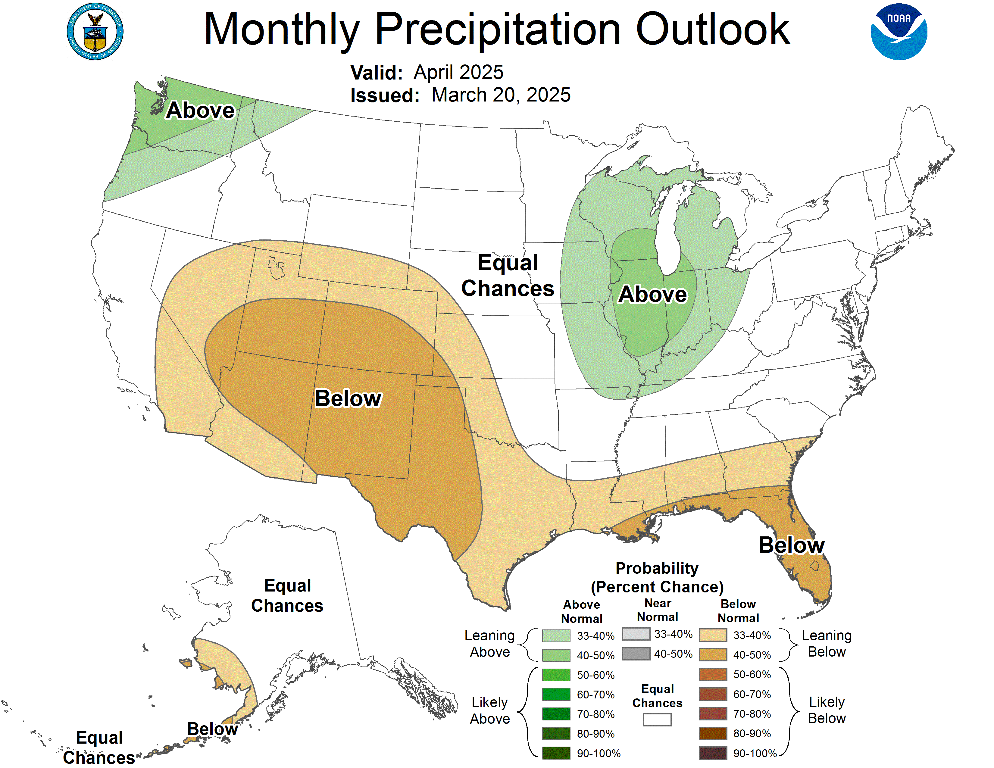 30-day outlook - Precipitation Probability