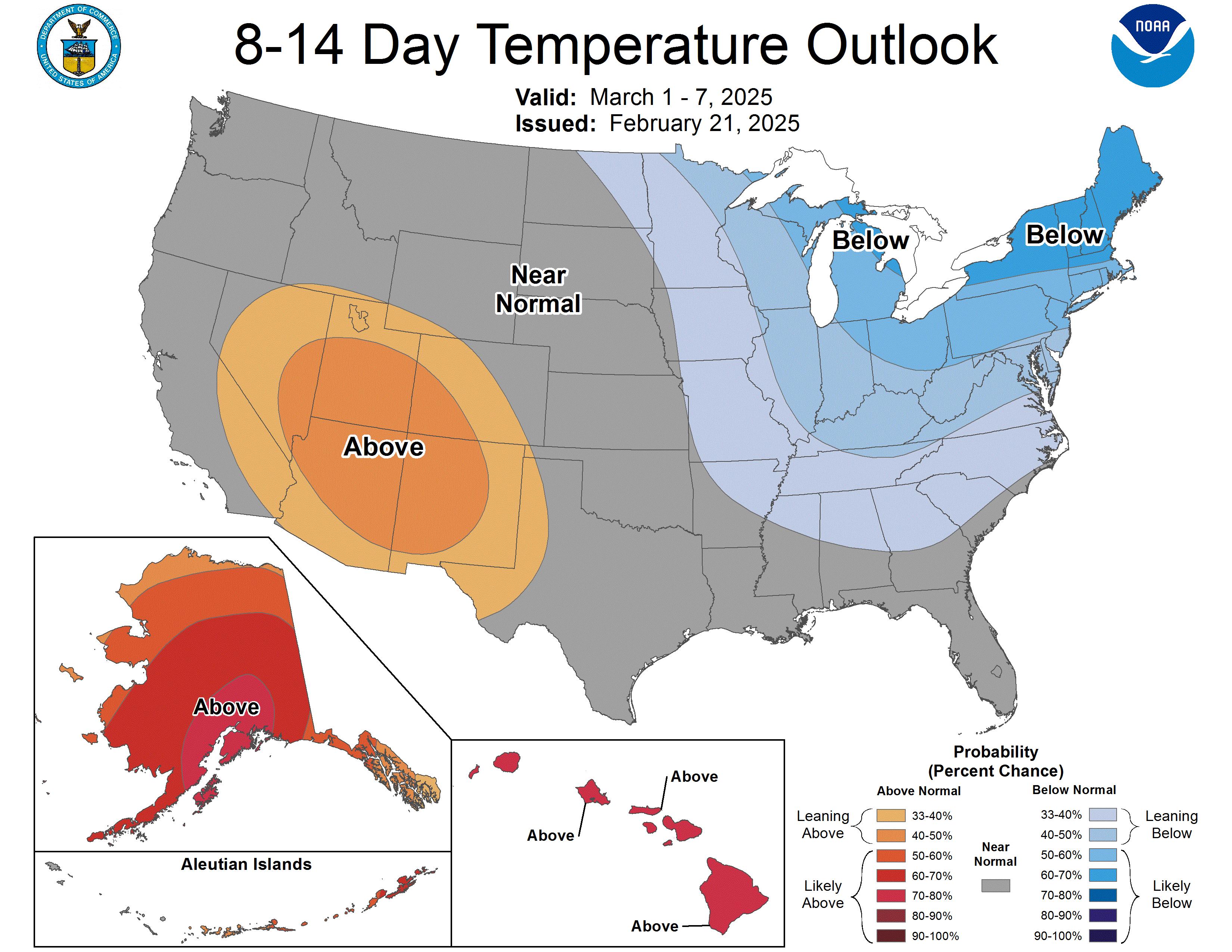 Latest 8 to 14 Day Temperature Outlook