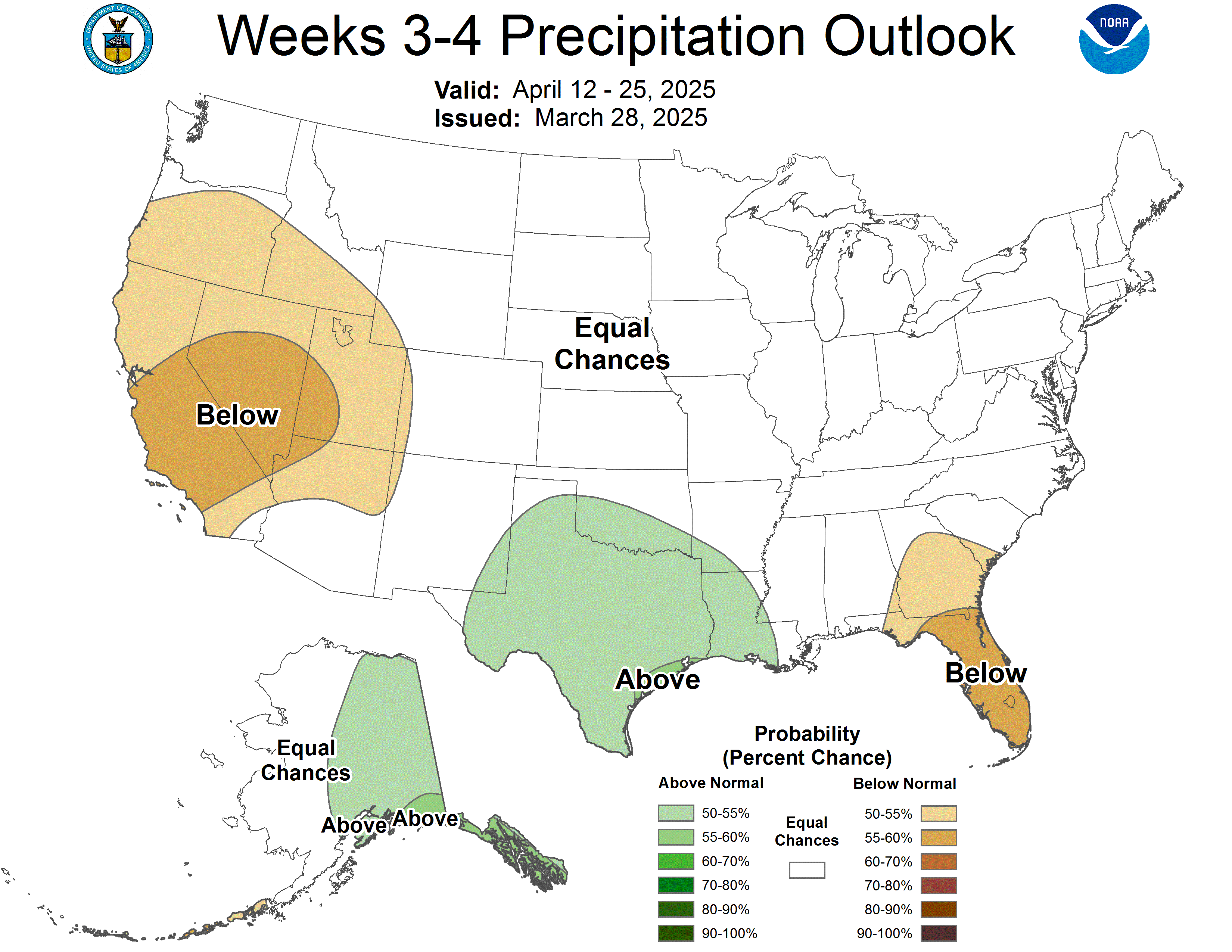 Week 3-4 Outlooks - Precipitation Probability