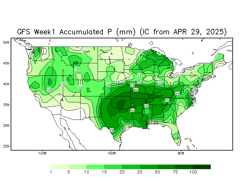 GFS Week 1 Accumulated Precipitation Outlook